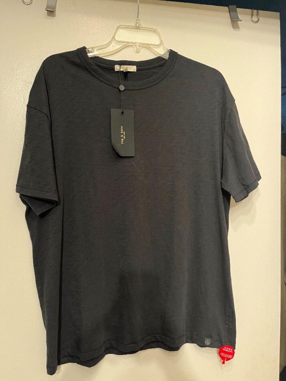 Rag & Bone Black Organic Pima Cotton Tee Size Large (NWT)